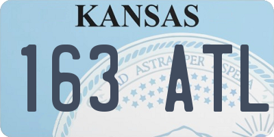 KS license plate 163ATL
