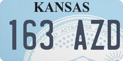 KS license plate 163AZD