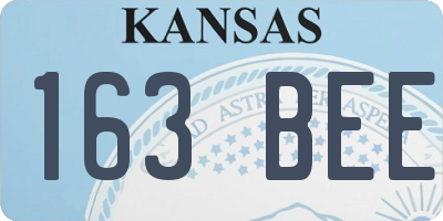 KS license plate 163BEE