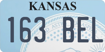 KS license plate 163BEL