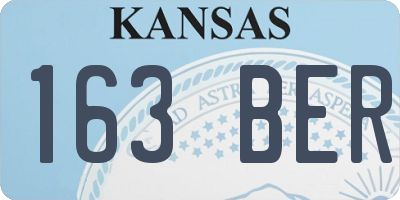 KS license plate 163BER