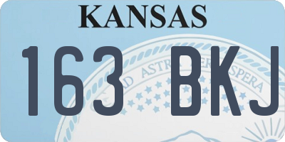 KS license plate 163BKJ