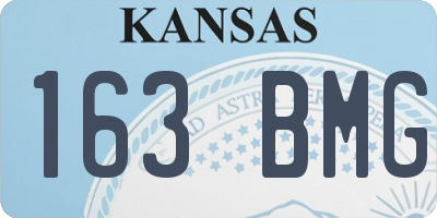 KS license plate 163BMG