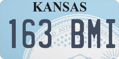 KS license plate 163BMI