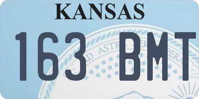 KS license plate 163BMT
