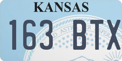 KS license plate 163BTX