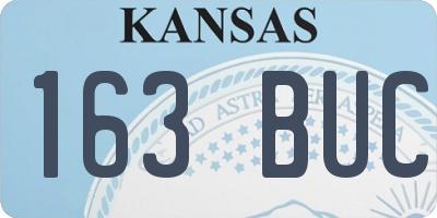 KS license plate 163BUC