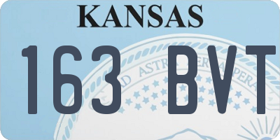 KS license plate 163BVT
