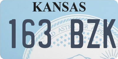 KS license plate 163BZK