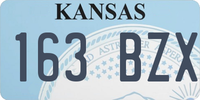 KS license plate 163BZX