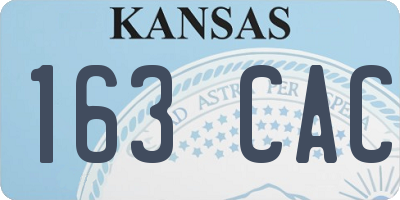 KS license plate 163CAC