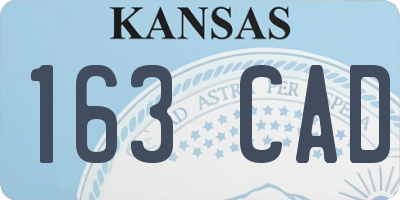 KS license plate 163CAD