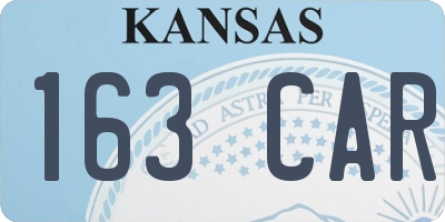 KS license plate 163CAR