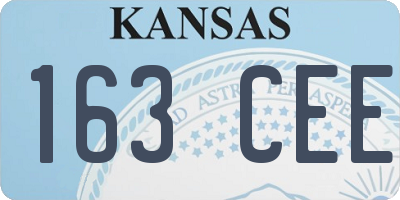 KS license plate 163CEE
