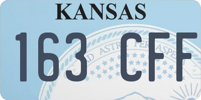 KS license plate 163CFF