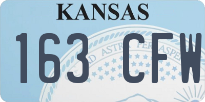 KS license plate 163CFW