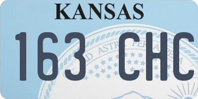 KS license plate 163CHC