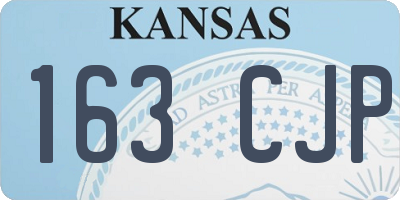 KS license plate 163CJP