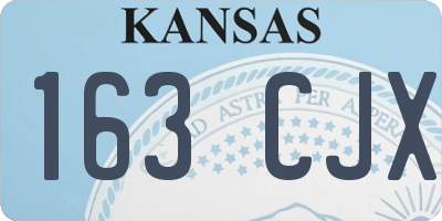 KS license plate 163CJX