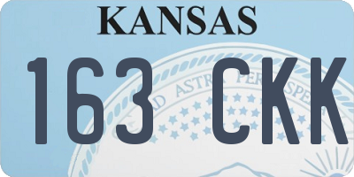 KS license plate 163CKK