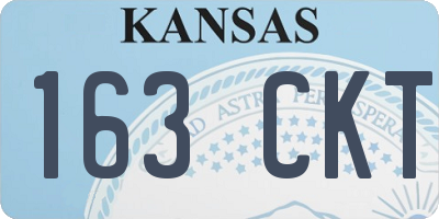 KS license plate 163CKT