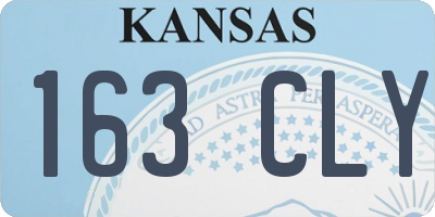 KS license plate 163CLY