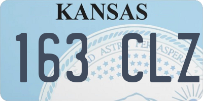 KS license plate 163CLZ