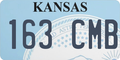 KS license plate 163CMB