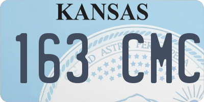 KS license plate 163CMC