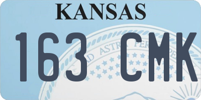 KS license plate 163CMK