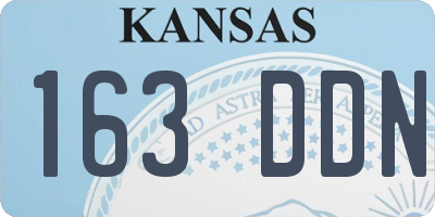 KS license plate 163DDN