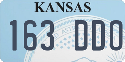 KS license plate 163DDO