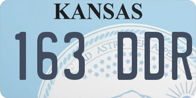 KS license plate 163DDR