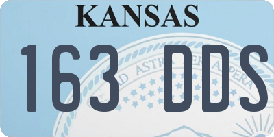 KS license plate 163DDS