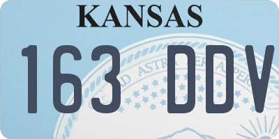 KS license plate 163DDV