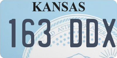 KS license plate 163DDX