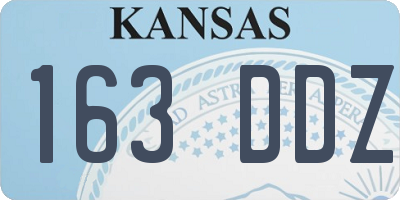 KS license plate 163DDZ