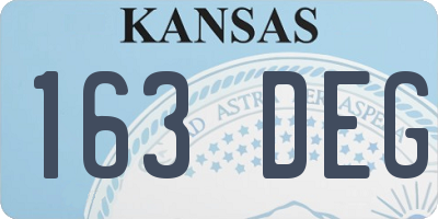 KS license plate 163DEG
