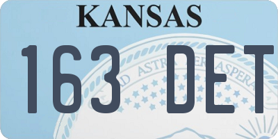 KS license plate 163DET