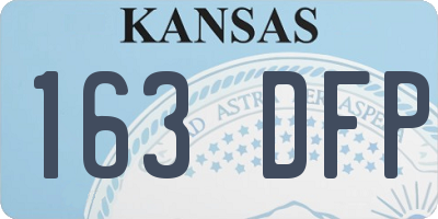 KS license plate 163DFP