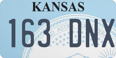 KS license plate 163DNX