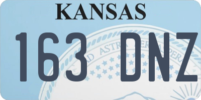 KS license plate 163DNZ