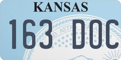 KS license plate 163DOC