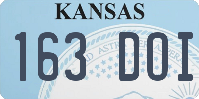 KS license plate 163DOI