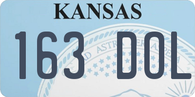 KS license plate 163DOL