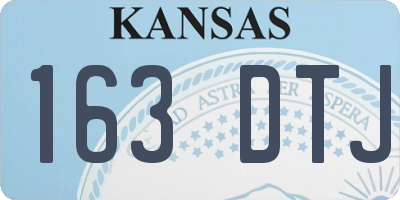 KS license plate 163DTJ