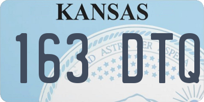 KS license plate 163DTQ