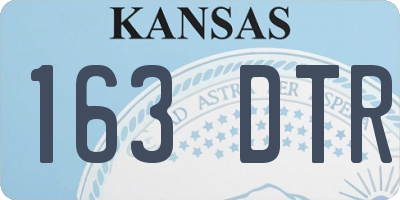 KS license plate 163DTR