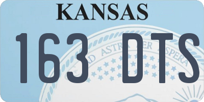 KS license plate 163DTS
