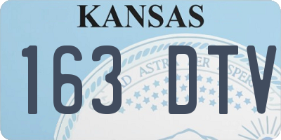 KS license plate 163DTV